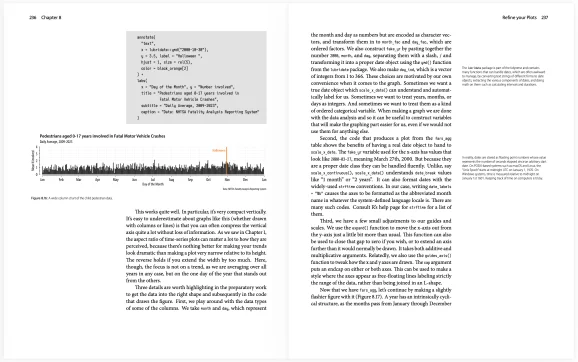 Facing pages with a figure that runs the full width of one of the pages.
